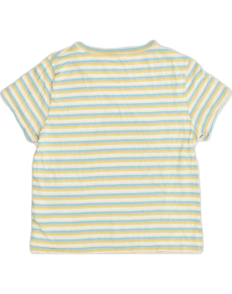 LEVI'S Womens Crop T-Shirt Top UK 10 Small Yellow Striped | Vintage Levi's | Thrift | Second-Hand Levi's | Used Clothing | Messina Hembry 