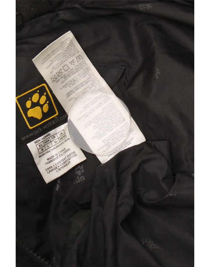 Jack Wolfskin Mens Hooded Padded Jacket UK 36/38 Medium Black Polyester