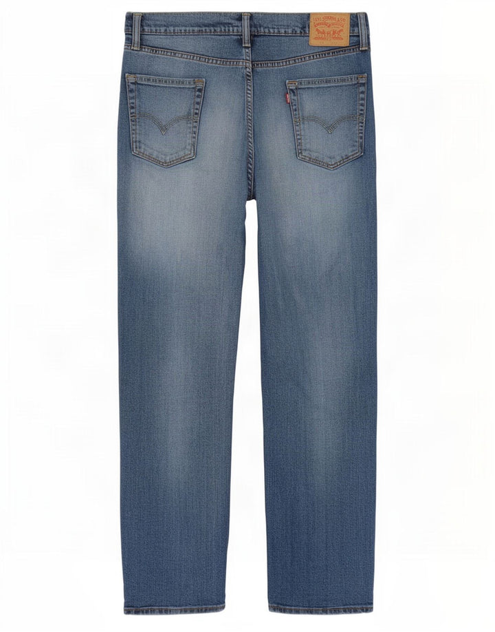 Levi's Mens Straight Jeans W34 L32 Blue Cotton