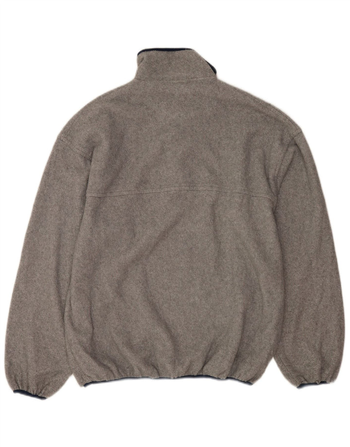 Reebok Mens Button Neck Fleece Jumper XL Grey Polyester