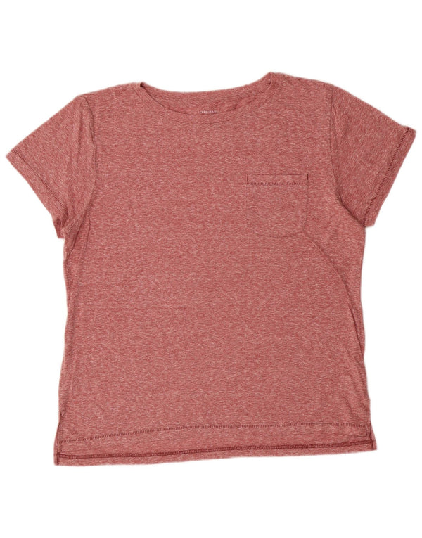 J. CREW Womens T-Shirt Top UK 16 Large Red Polyester