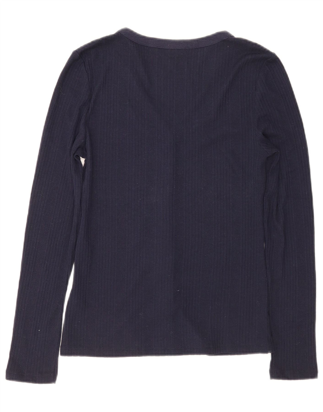 Marks & Spencer Womens Shirt Blouse UK 8 Small Navy Blue Polyester
