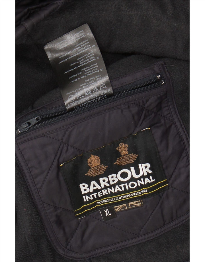 BARBOUR Mens Quilted Jacket UK 42 XL Navy Blue Polyamide