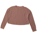 LULULEMON Womens Long Sleeve Loose Fit Crop Top UK 14 Medium Pink