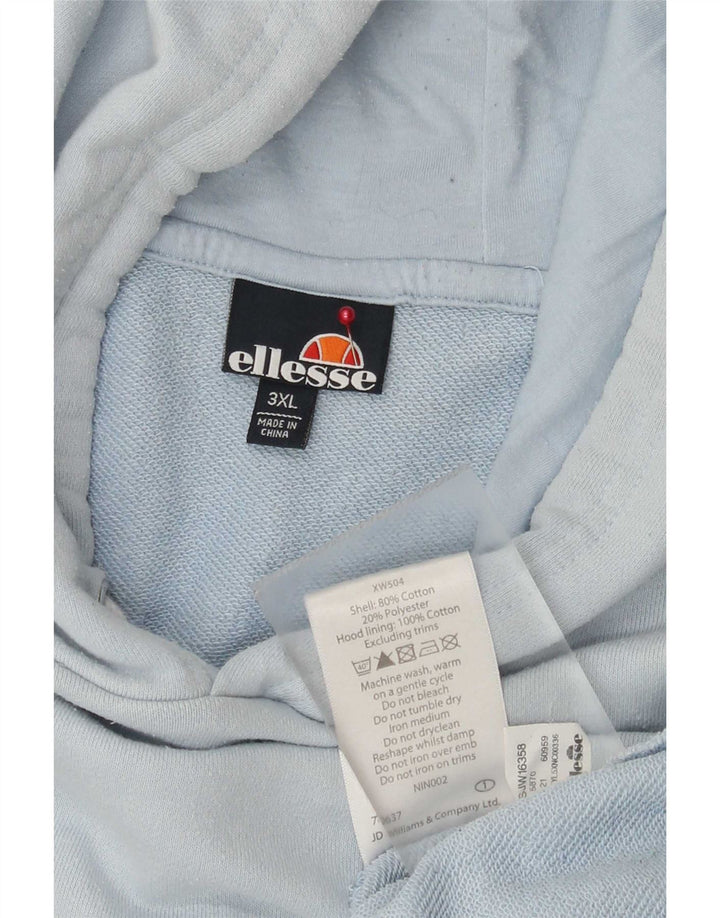 Ellesse Mens Hoodie Jumper 3XL Blue Cotton