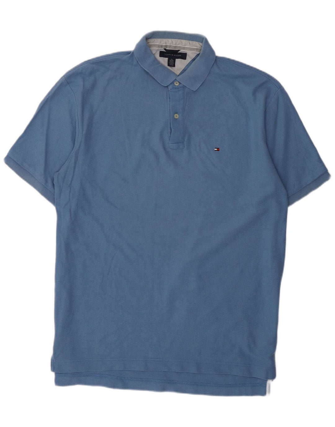 TOMMY HILFIGER Mens Polo Shirt XL Blue Cotton