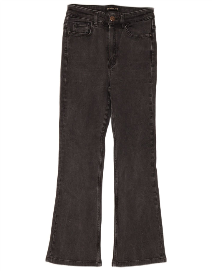 Massimo Dutti Womens Flared Jeans EU 34 2XS W24 L24 Grey Cotton