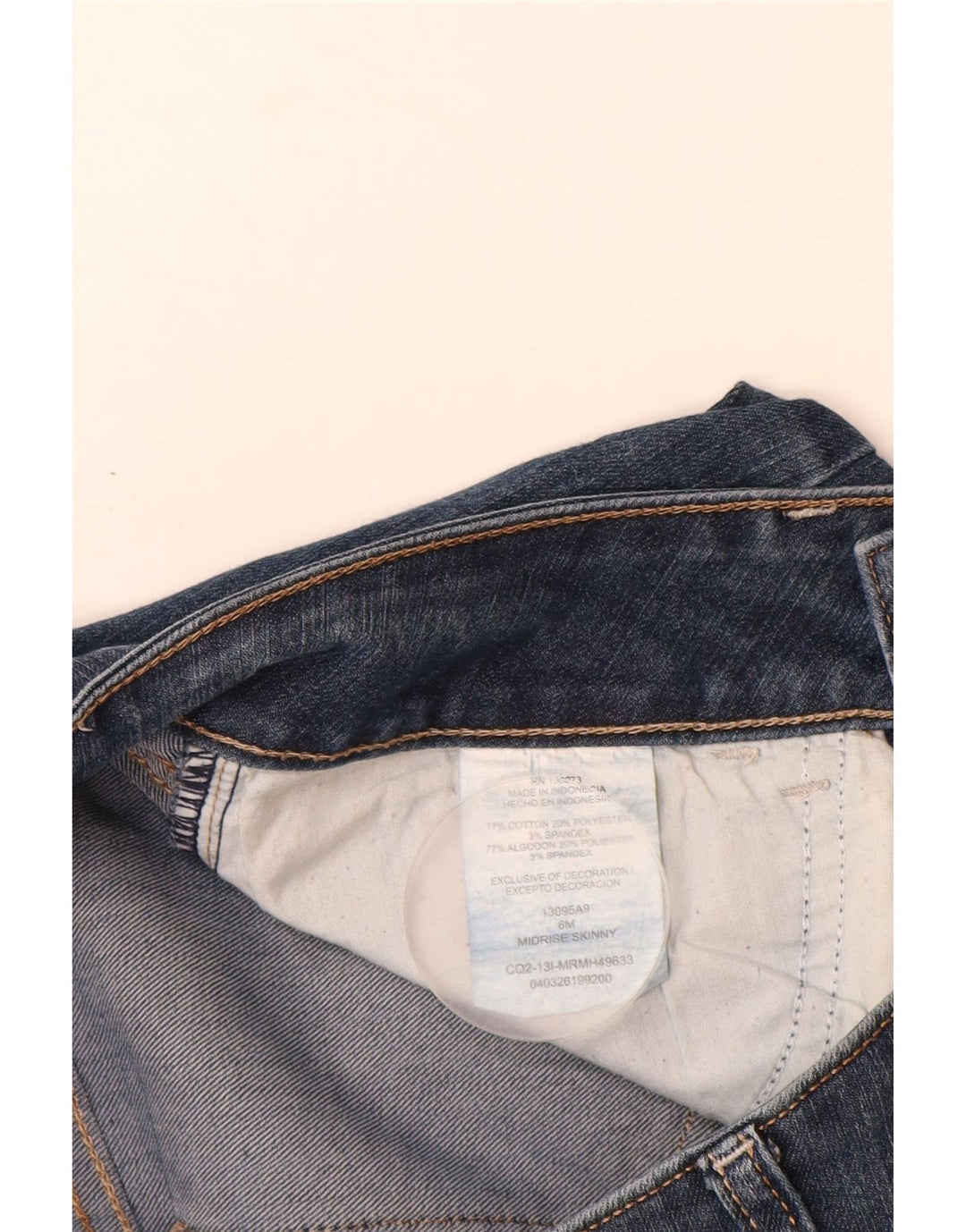 LEE Womens Riders Mid Rise Skinny Jeans US 6 Medium W26 L30 Blue Cotton