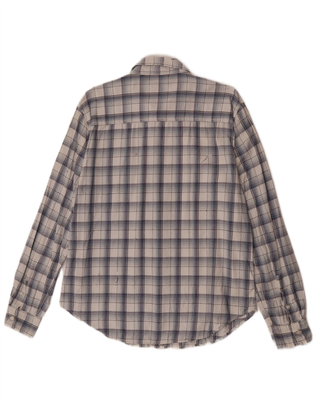 Wrangler Mens Shirt XL Navy Blue Check Cotton