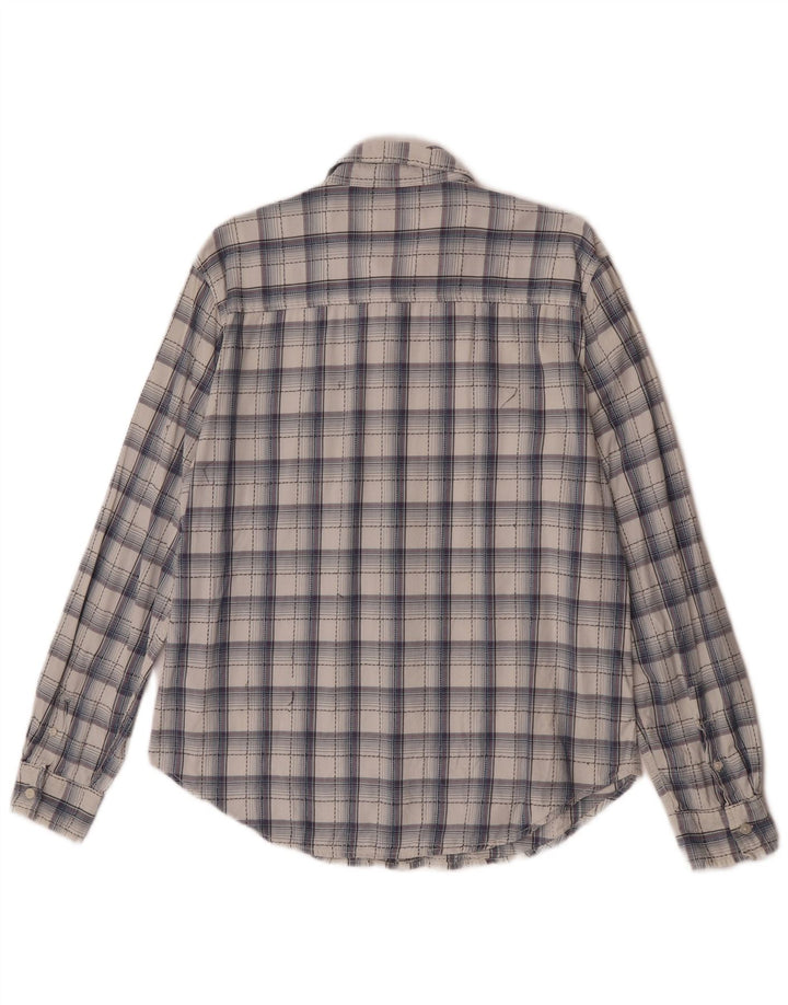 Wrangler Mens Shirt XL Navy Blue Check Cotton
