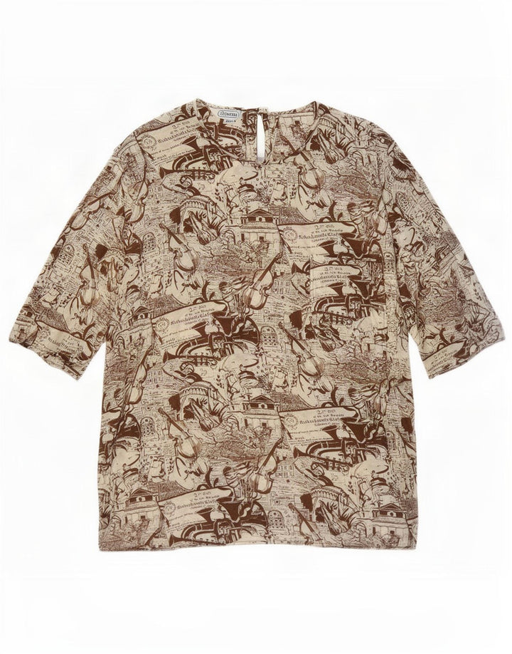 Persona Womens Abstract Pattern Blouse Top Size 29 2XL Multicoloured