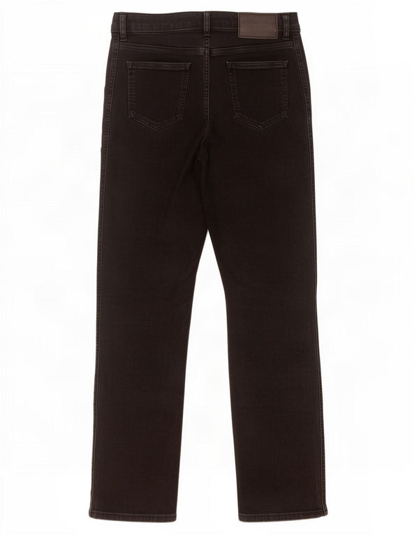 Marks & Spencer Womens Autograph Straight Jeans UK 10 Small W28 L30 Black