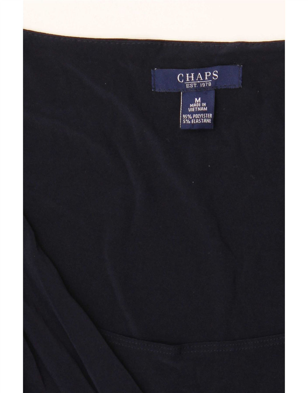 Chaps Womens 3/4 Sleeve A-Line Dress UK 12 Medium Navy Blue Polyester