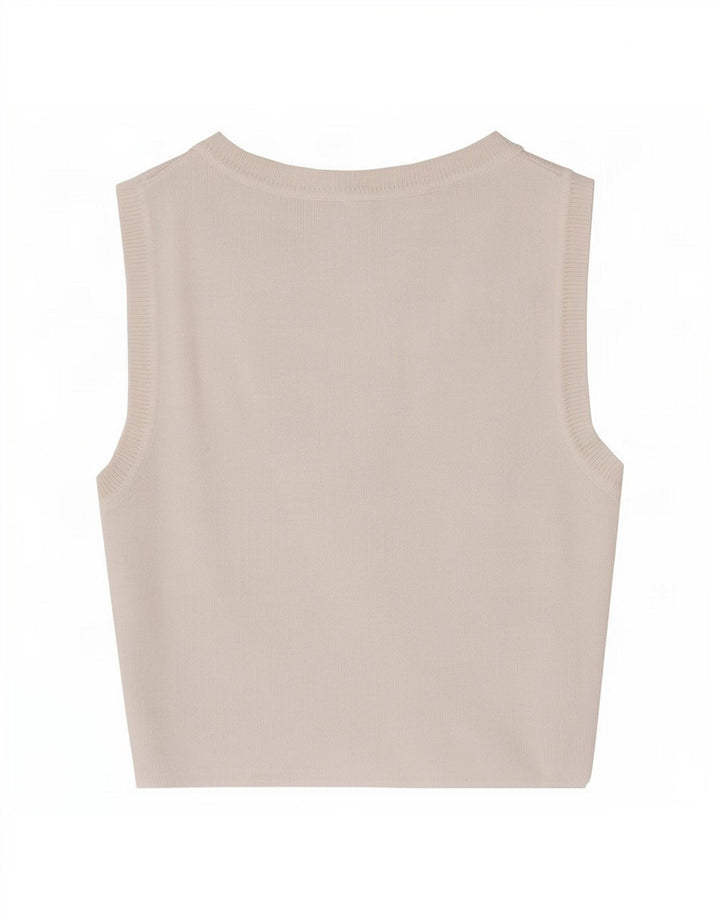 Zara Womens Crop Vest Top UK 12 Medium White Viscose