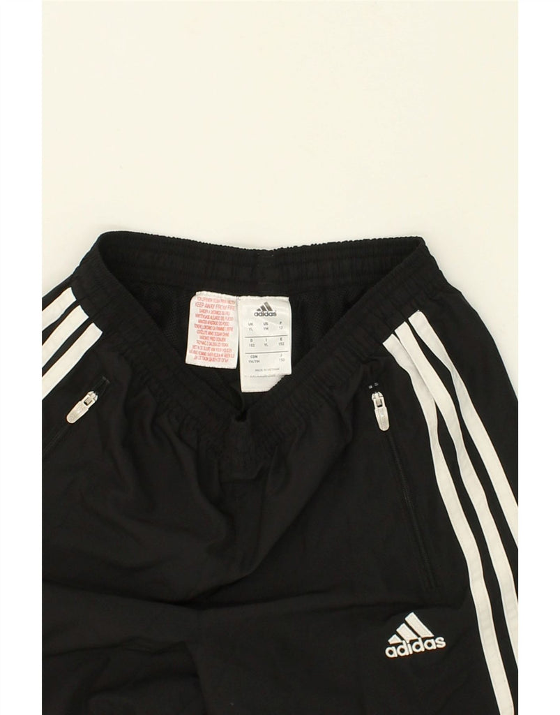 ADIDAS Boys Tracksuit Trousers Joggers 11-12 Years Black Polyester | Vintage Adidas | Thrift | Second-Hand Adidas | Used Clothing | Messina Hembry 