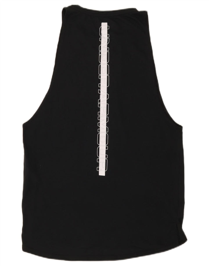 Under Armour Mens Fitted Graphic Vest Top Medium Black Polyester