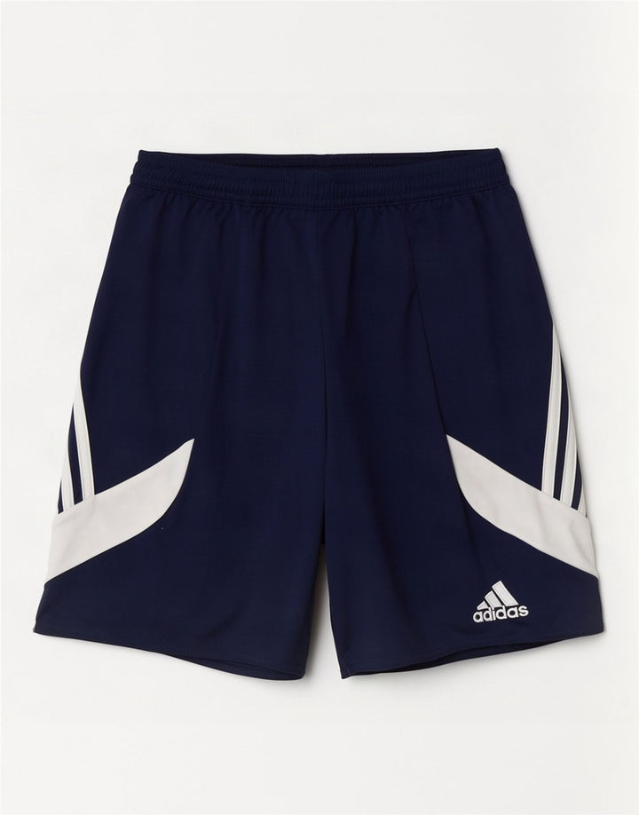 Adidas Mens Climalite Sport Shorts Small Navy Blue Colourblock Polyester
