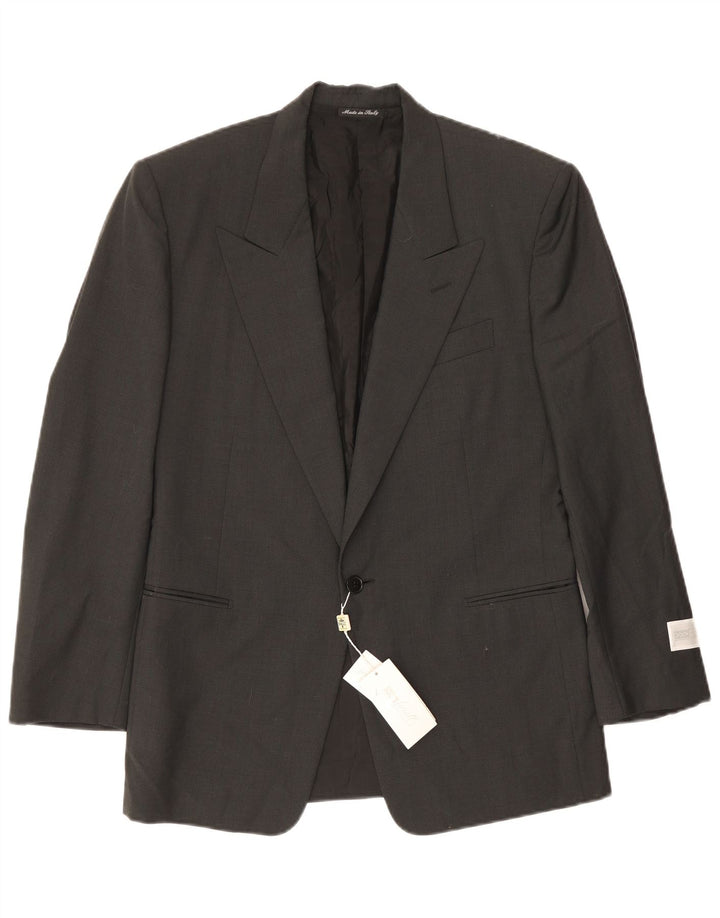 Pal Zileri Mens Gruppo Forall 1 Button Blazer Jacket IT 46 Small Grey