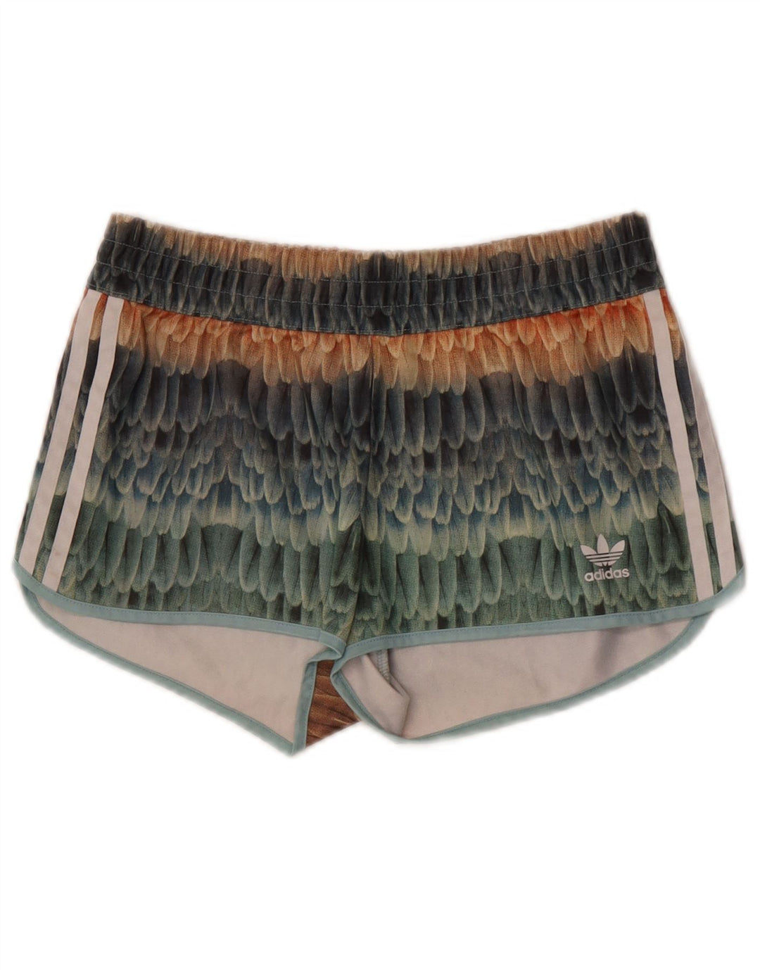 Adidas Womens Abstract Pattern Sport Shorts UK 8 Small Multicoloured