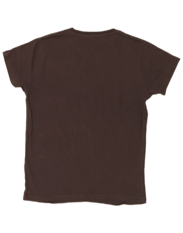 Jack & Jones Mens Graphic T-Shirt Top Small Brown Cotton