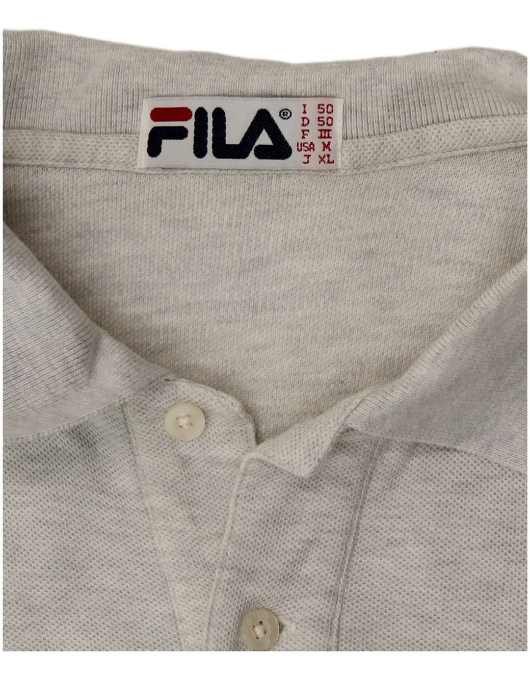 Fila Mens Polo Shirt IT 50 Medium Grey