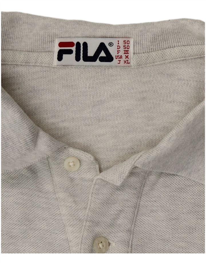 Fila Mens Polo Shirt IT 50 Medium Grey