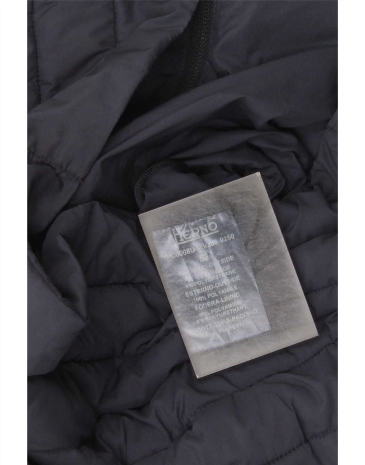 Herno Mens Padded Jacket IT 52 XL Navy Blue Polyamide