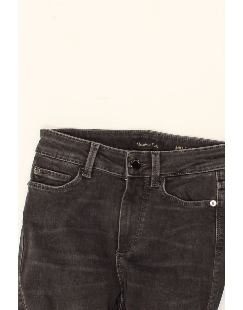 MASSIMO DUTTI Womens Mid Rise Skinny Jeans EU 34 2XS W24 L29 Grey Cotton Vintage Massimo Dutti and Second-Hand Massimo Dutti from Messina Hembry 