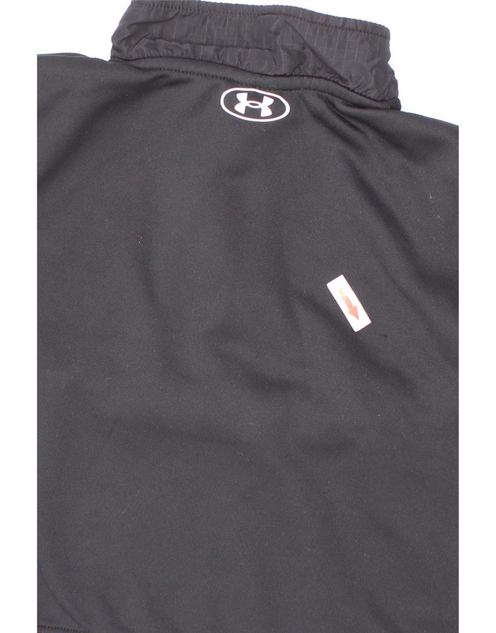 Under Armour Boys Graphic Zip Neck Sweatshirt Jumper 2-3 Years Black