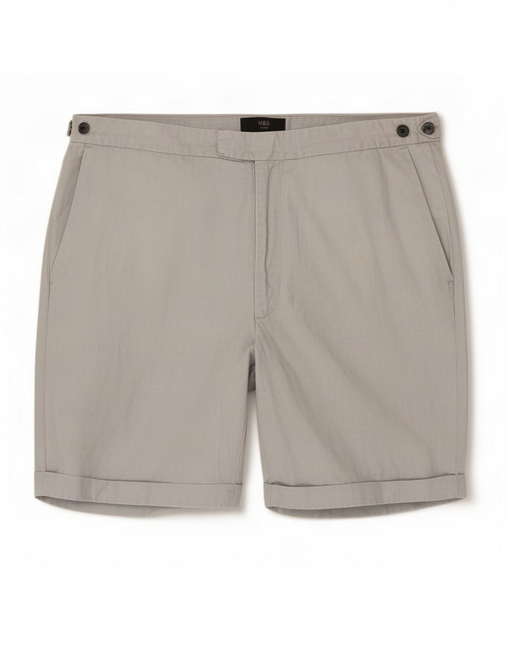 Marks & Spencer Mens Chino Shorts XL W38 Blue Lyocell