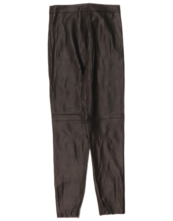Zara Womens Faux Leather Leggings W30 L28 Black