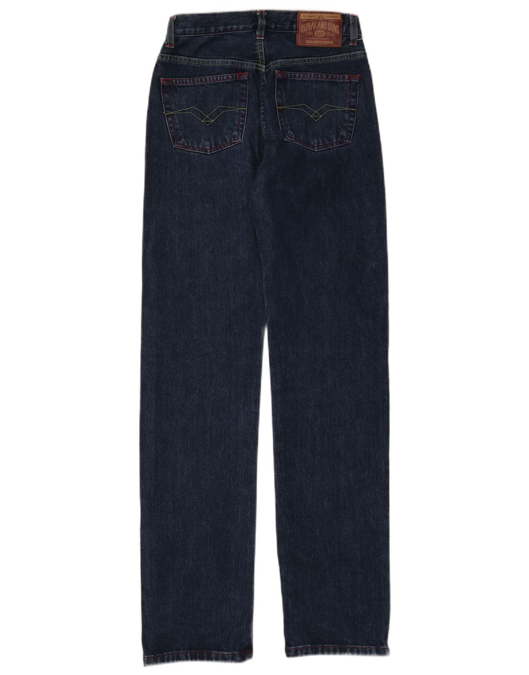 Replay Womens Straight Jeans W25 L32 Blue Cotton