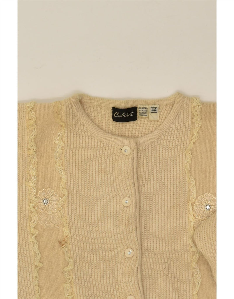 VINTAGE Womens Cardigan Sweater EU 44 XL Beige Lambswool | Vintage Vintage | Thrift | Second-Hand Vintage | Used Clothing | Messina Hembry 