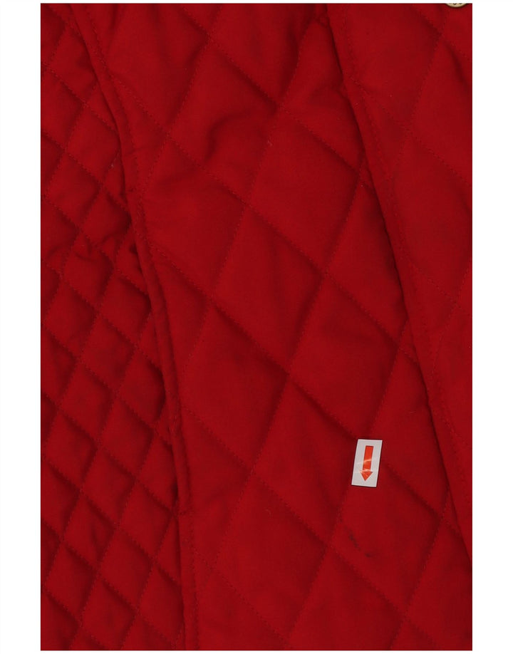 BARBOUR Womens Quilted Gilet UK 12 Medium  Red Polyester