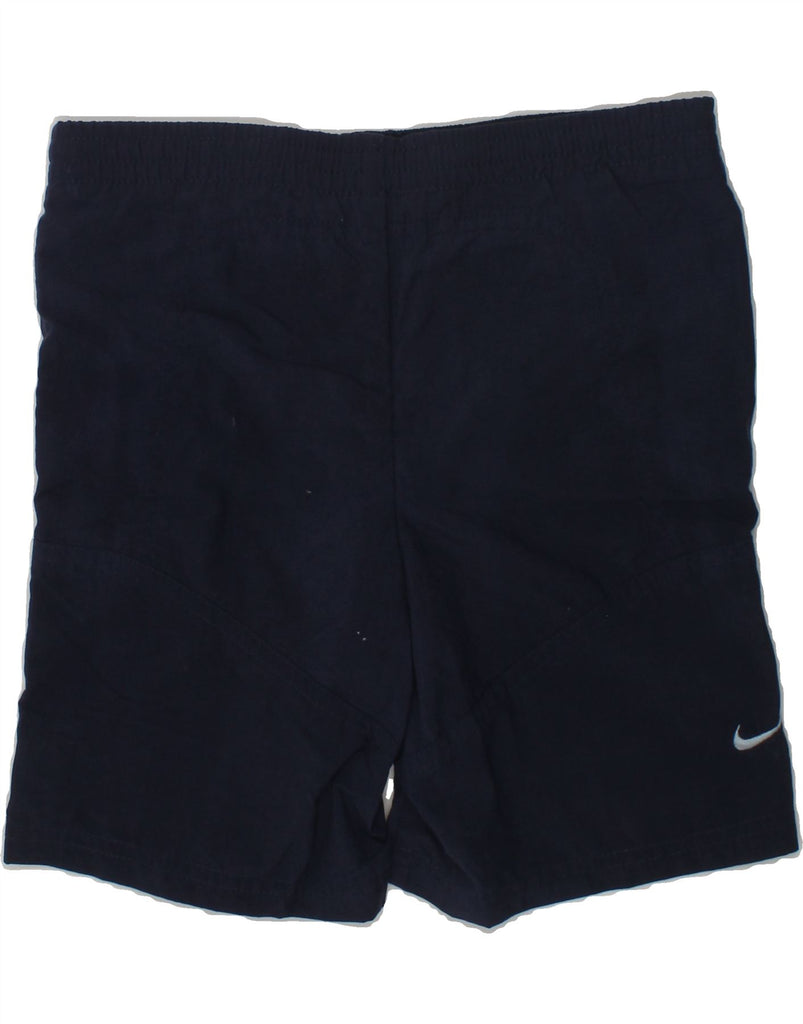 NIKE Boys Sport Shorts 5-6 Years Medium  Navy Blue Nylon | Vintage Nike | Thrift | Second-Hand Nike | Used Clothing | Messina Hembry 