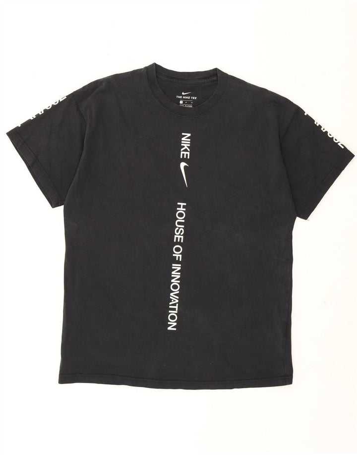 Nike Mens Graphic T-Shirt Top Medium Black Cotton