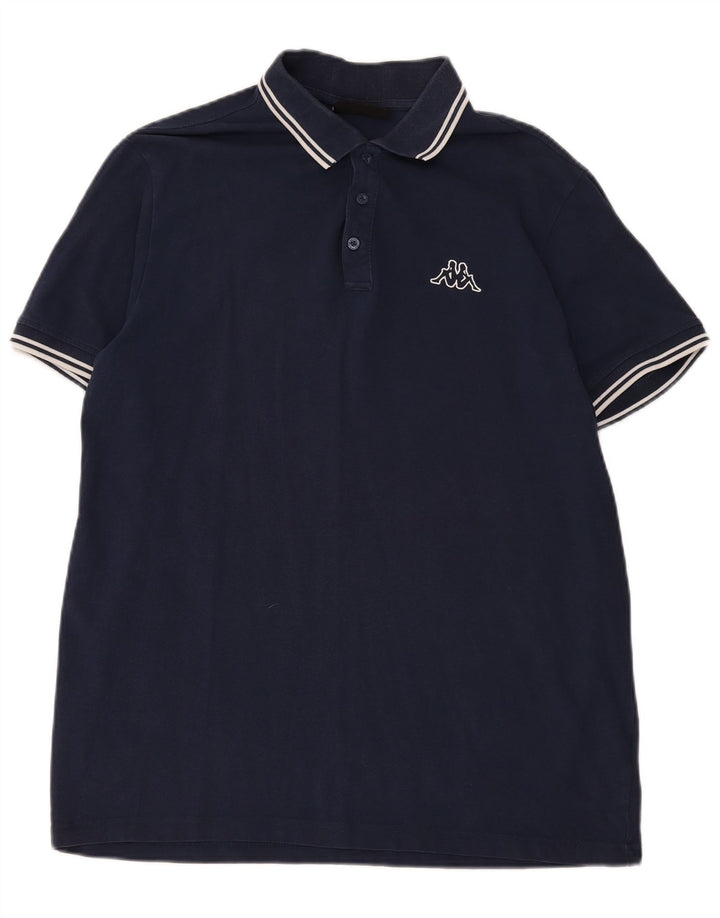 Kappa Mens Polo Shirt XL Navy Blue Cotton