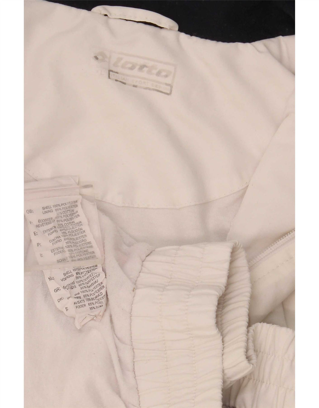 Lotto Mens Tracksuit Top Jacket XL White Colourblock Polyester