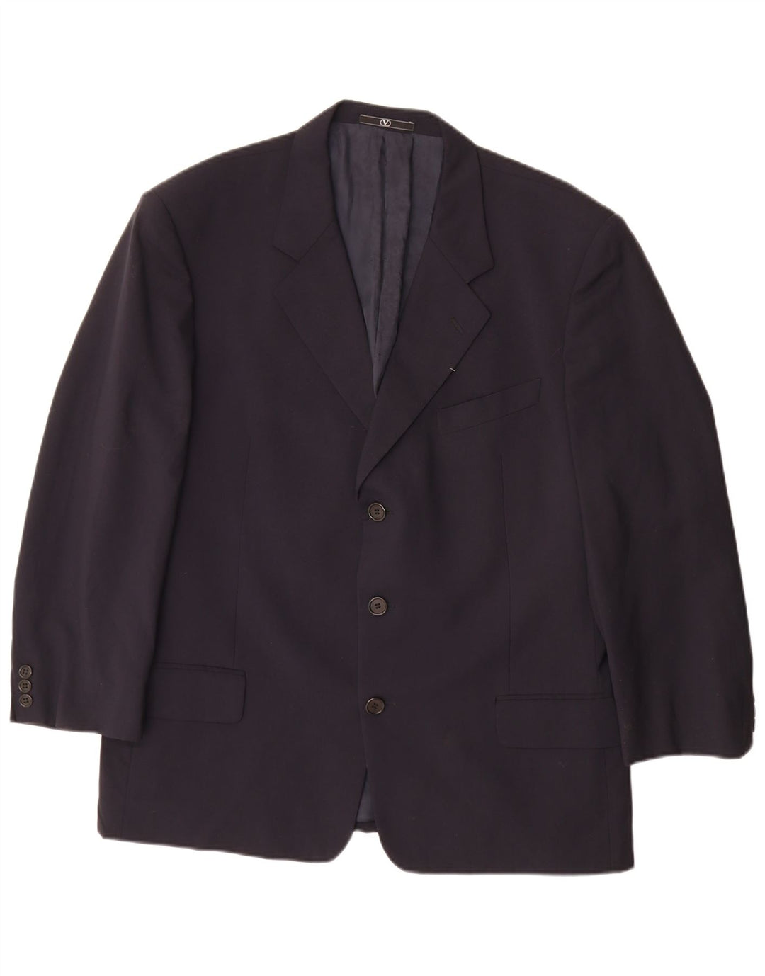 Valentino Mens 3 Button Blazer Jacket UK 40 Large Navy Blue