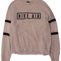 Nike Womens Oversized Sweatshirt Jumper UK 10 Small Grey Flecked Cotton