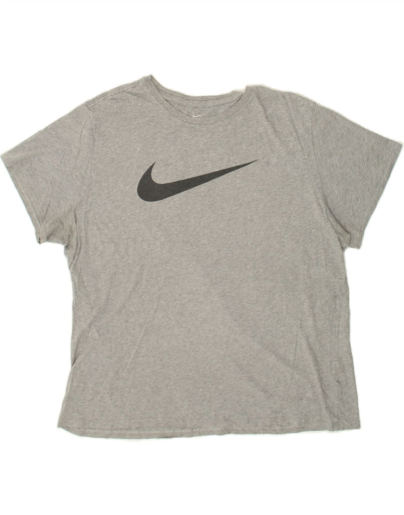 NIKE Womens Tall Graphic T-Shirt Top UK 20 2XL Grey Cotton | Vintage Nike | Thrift | Second-Hand Nike | Used Clothing | Messina Hembry 