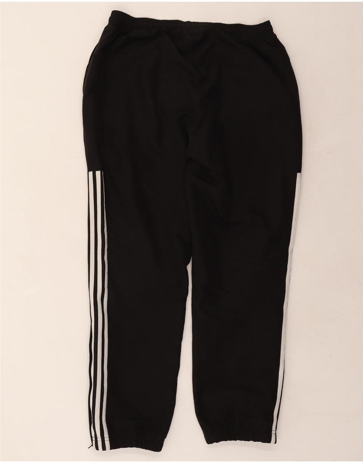 ADIDAS Mens Tracksuit Trousers Joggers Large Black Polyester