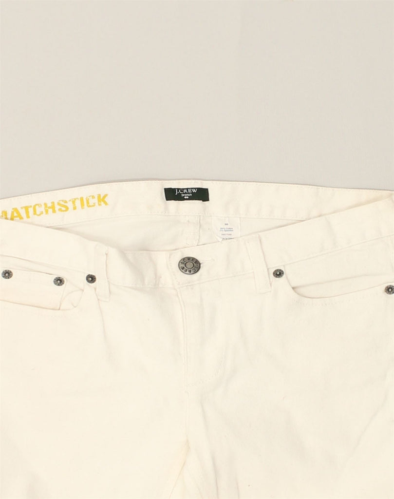 J. CREW Womens Matchsticks Straight Jeans W30 L30  White Cotton | Vintage J. Crew | Thrift | Second-Hand J. Crew | Used Clothing | Messina Hembry 