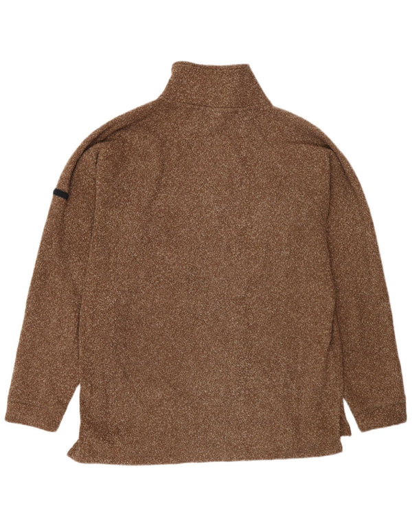 Asics Mens Zip Neck Fleece Jumper XL Brown
