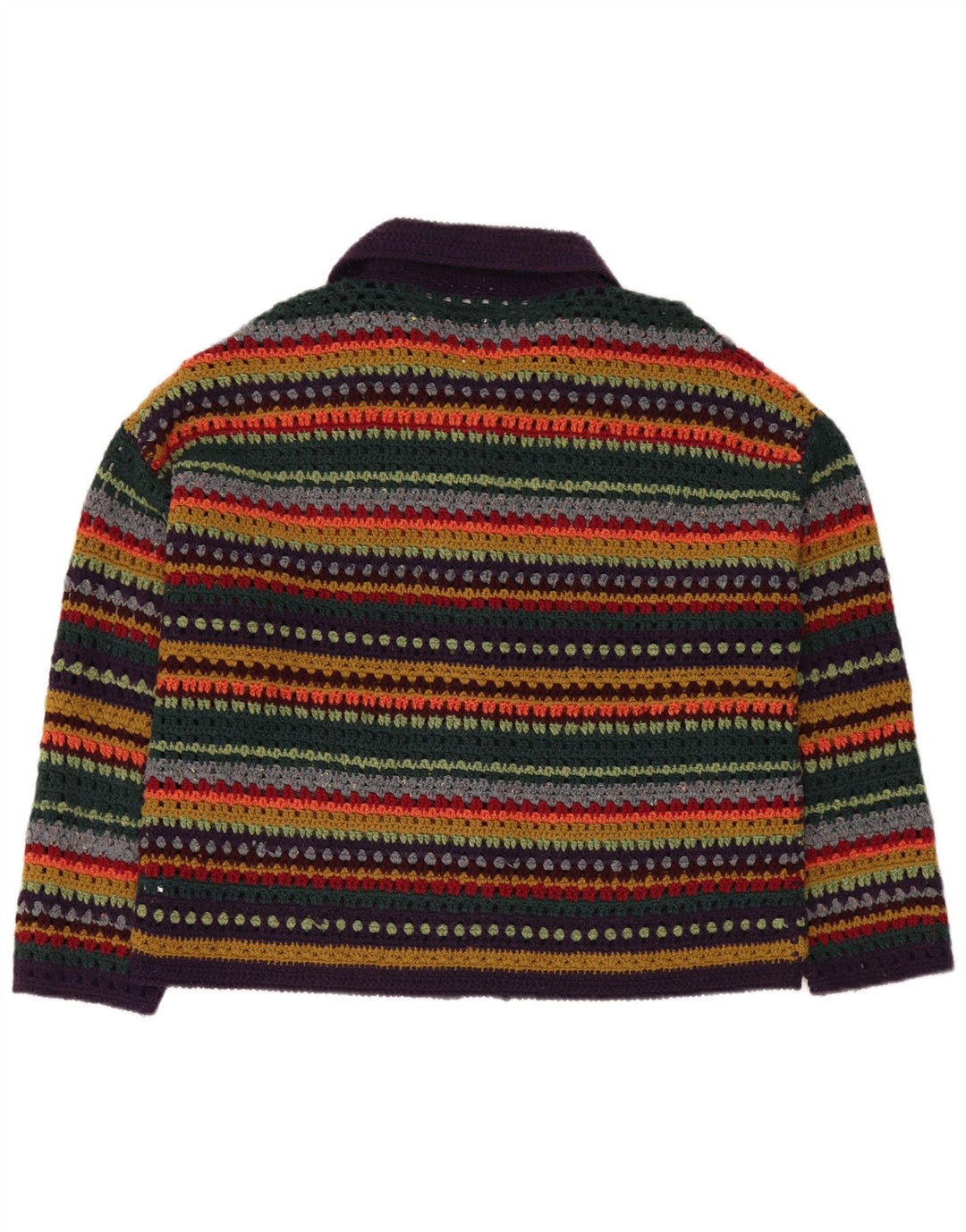 Unif Womens Oversized Cardigan Sweater UK 10 Small Multicoloured Striped