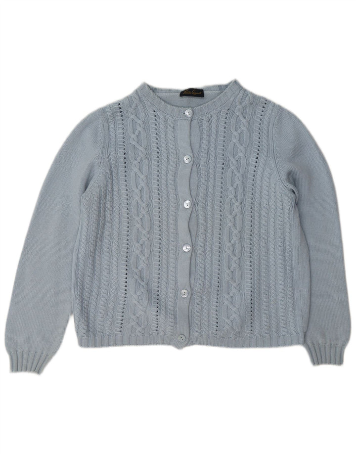 Luisa Spagnoli Womens Cardigan Sweater UK 16 Large Blue Wool