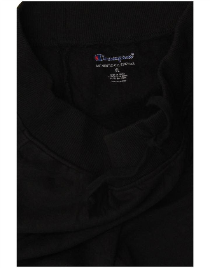 CHAMPION Boys Graphic Tracksuit Trousers Joggers 13-14 Years XL Black