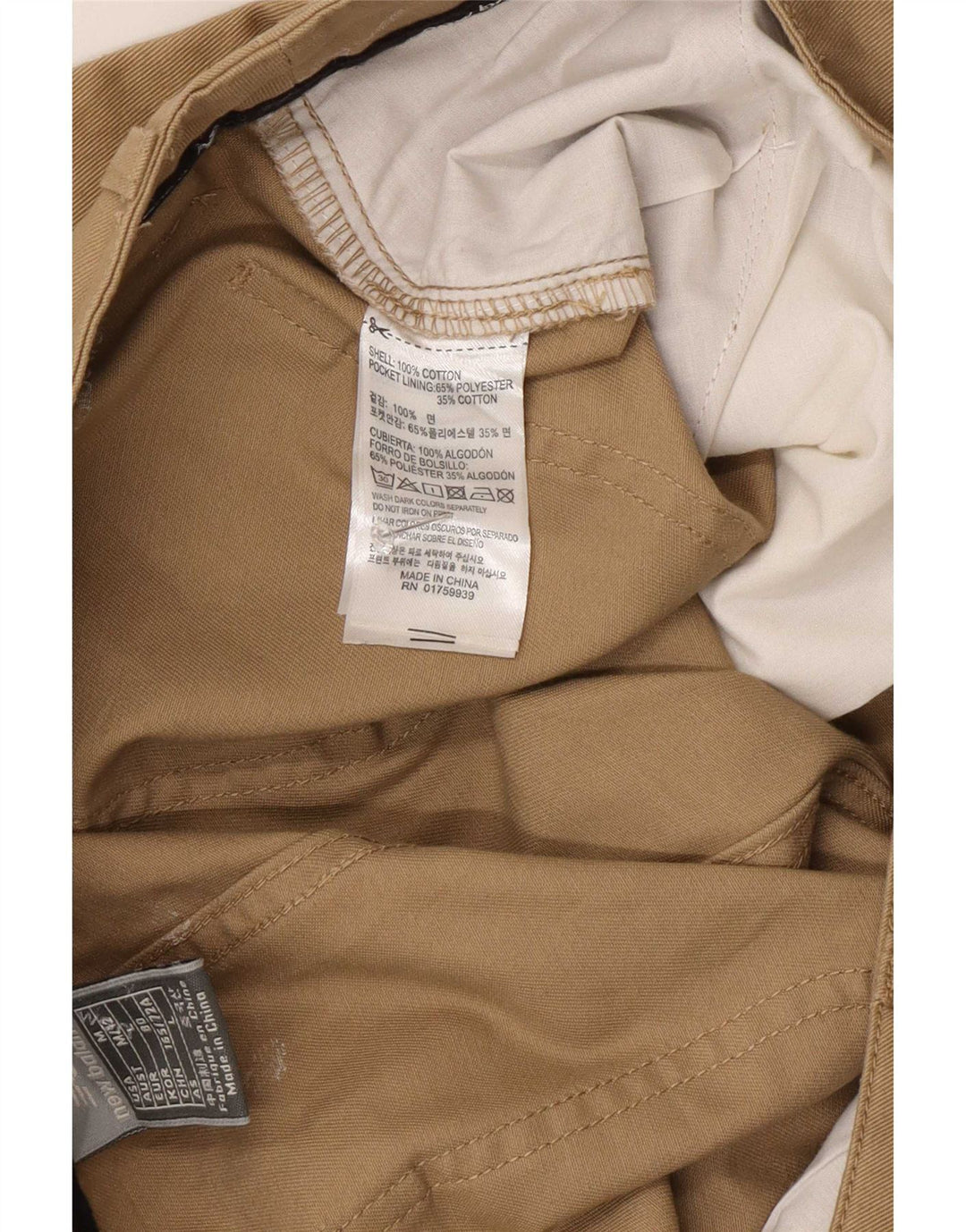 New Balance Womens Capri Trousers Medium W32 L18 Beige Cotton