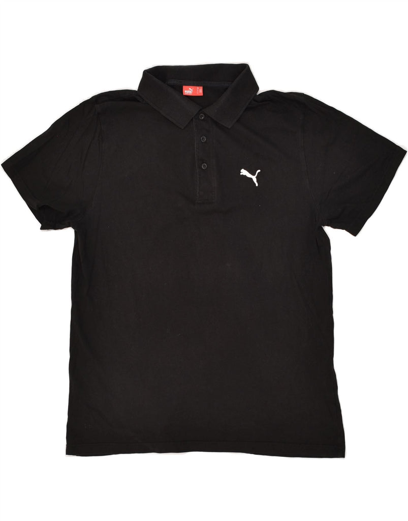 PUMA Mens Polo Shirt Large Black Cotton Vintage Puma and Second-Hand Puma from Messina Hembry 