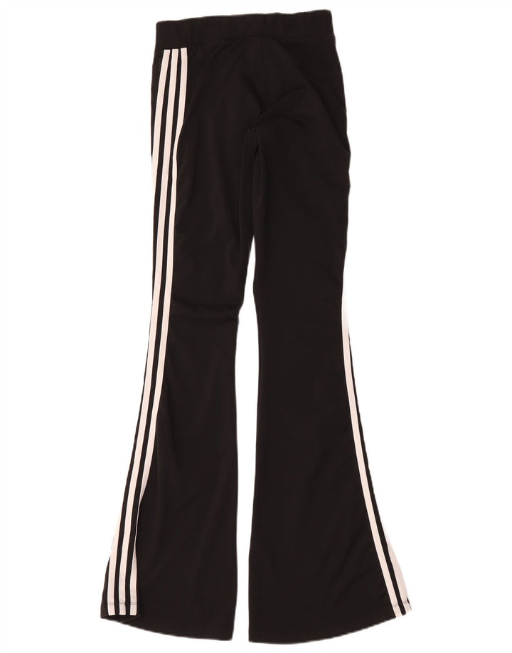 Adidas Womens Flare Leggings UK 8/10 Small Black Polyester